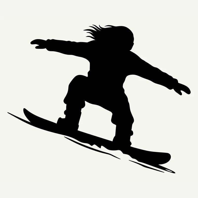 Snowboarder Silhouette - Color Variable
