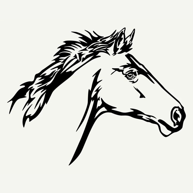 Rennendes Pferd Kopf
