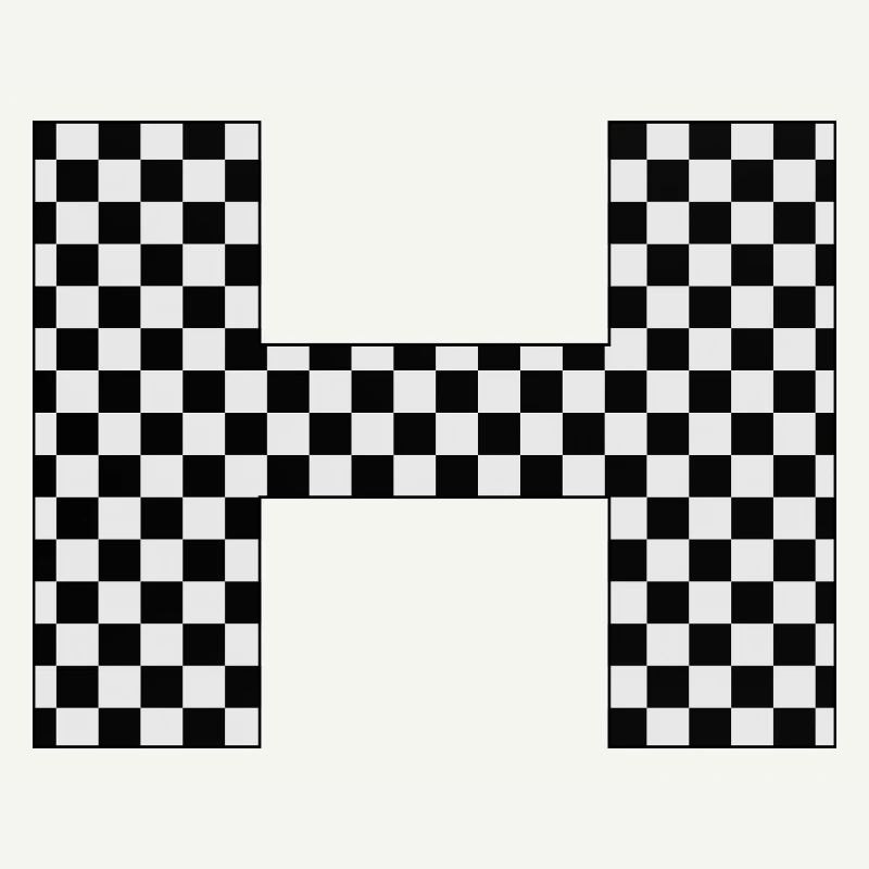 Letter H Checkerboard Pattern