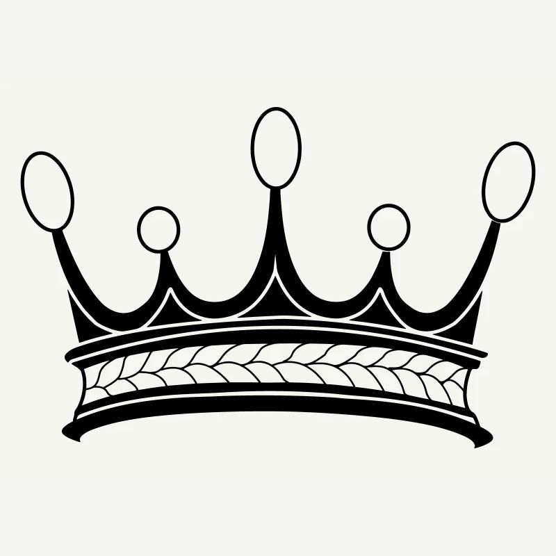 Couronne cinq perles image d’ombre transparente
