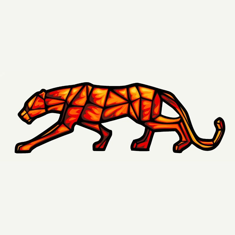 panther fire geometric design