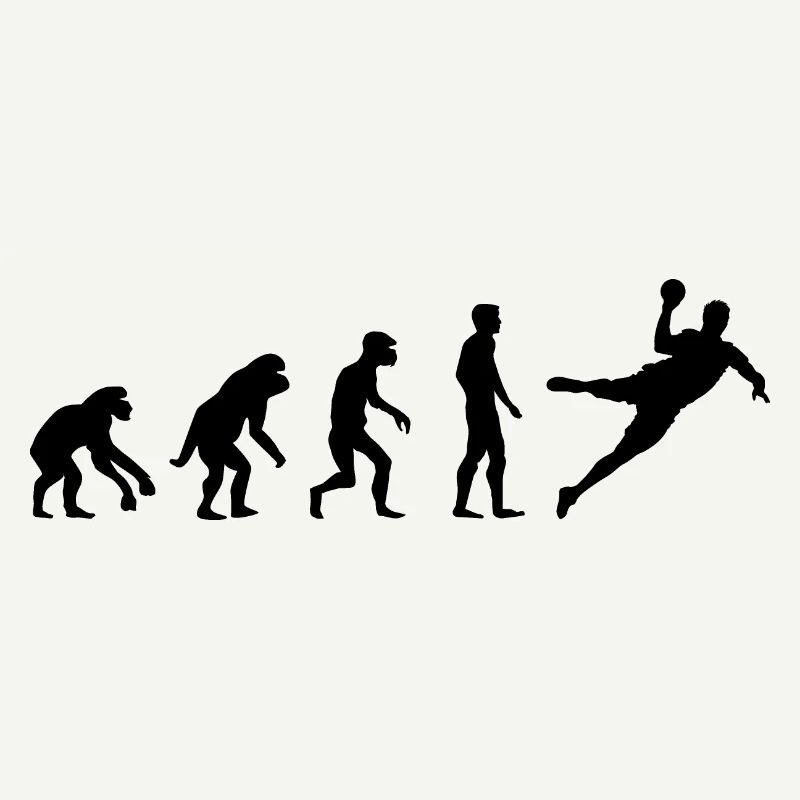 Icône de l’équipe de conception drôle de handball de l’évolution