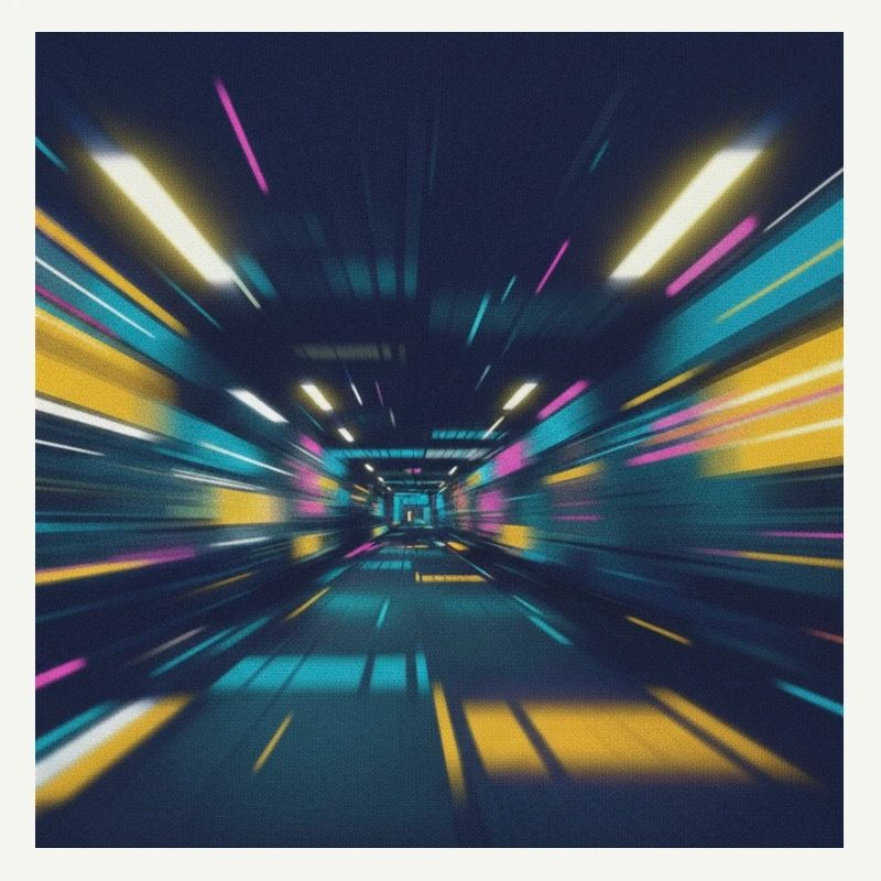 Neon Tunnel Subway Berlin