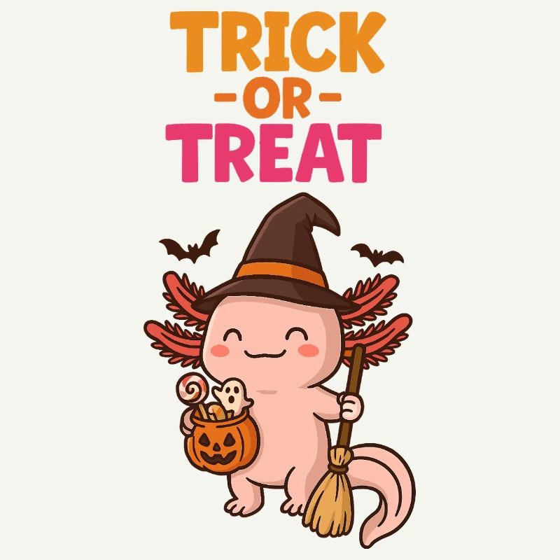 Axolotl Süßes oder Saures Halloween