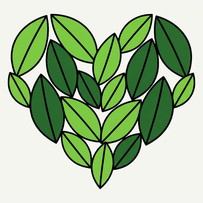 Leaf Heart Nature Design
