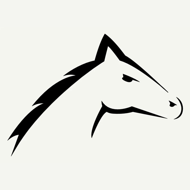 Tête de cheval | Conception de silhouette de tête de cheval
