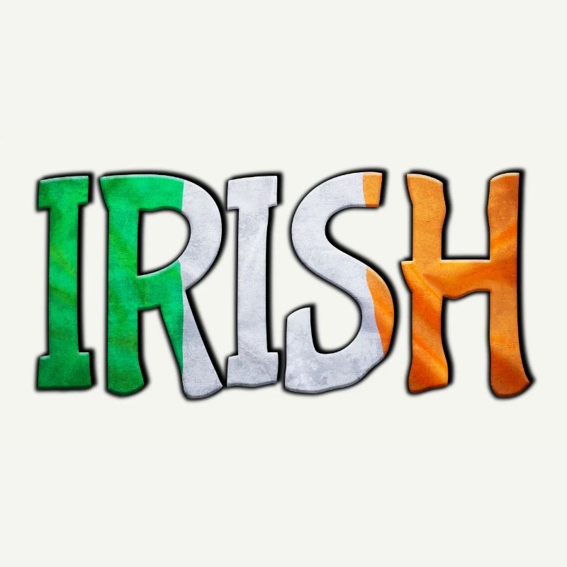 Patchwork de lettres du drapeau irlandais