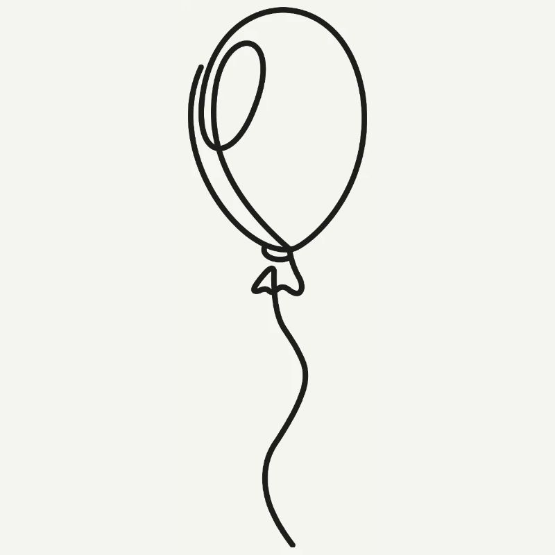 Balloon Sketch with String – Motif