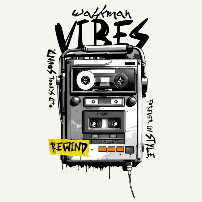 Graffiti de cassette rétro