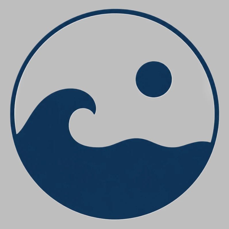 Circle Waves Sun Logo