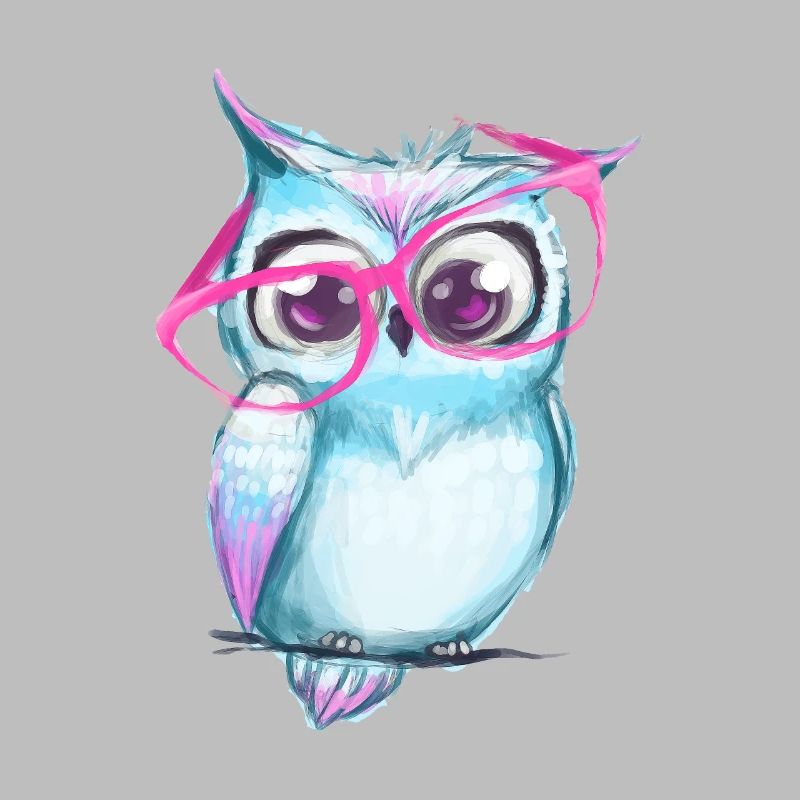 Süße Eule mit Brille