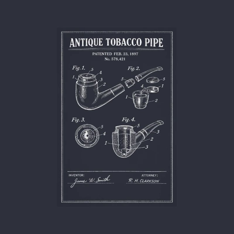 Plan de pipe à tabac ancienne