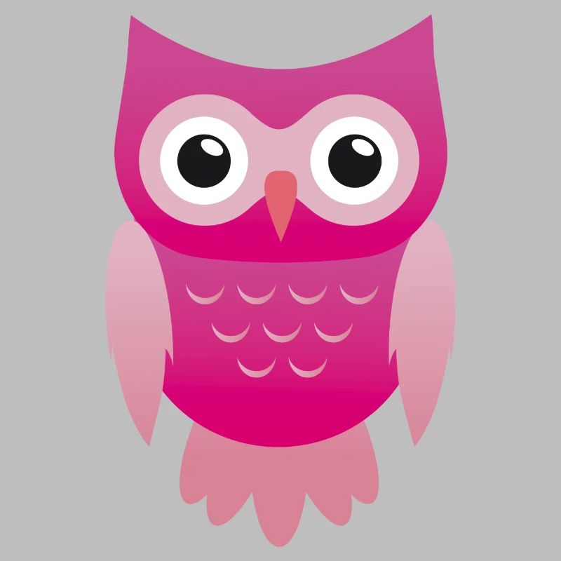 Comic Eule pink im Vector Design