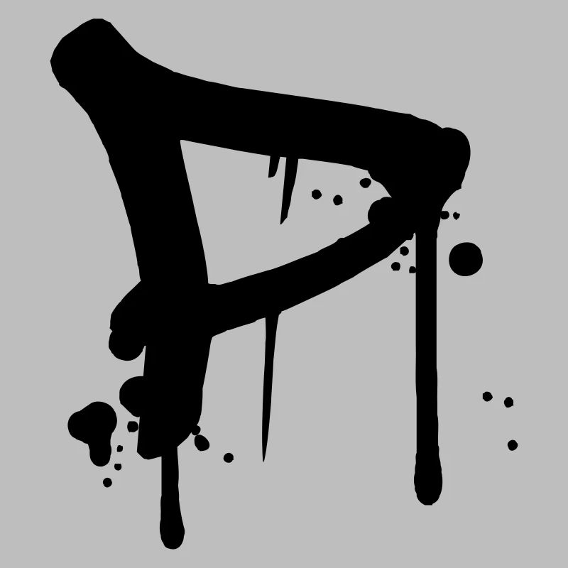 Graffiti P tombe Farbklex spray
