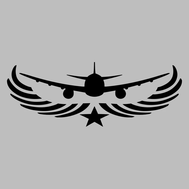 star emblem front front plane fly pilot machine ju