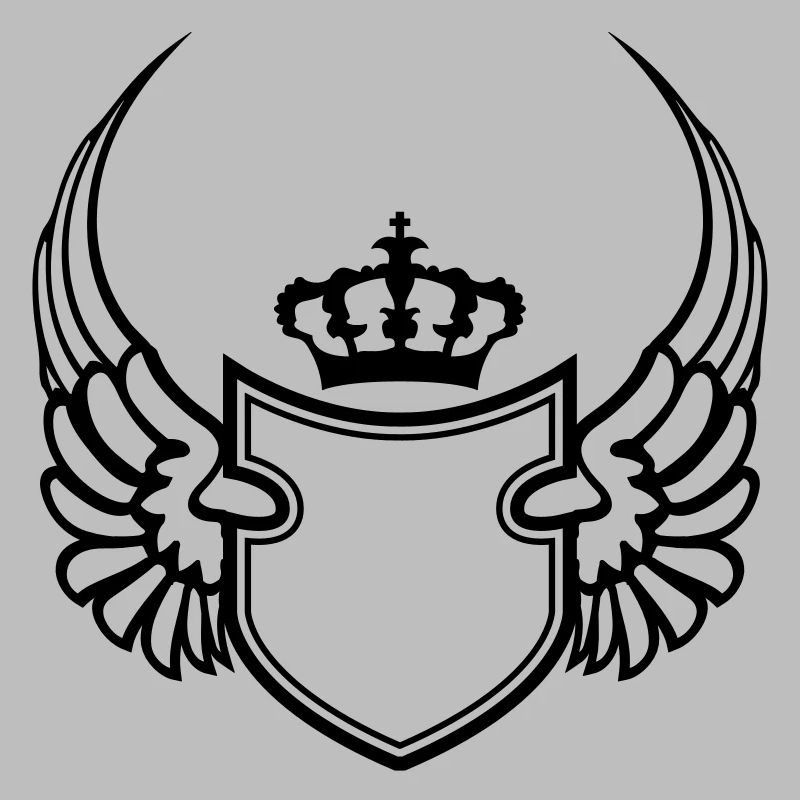 blank area crown shield emblem king wing emblem fr