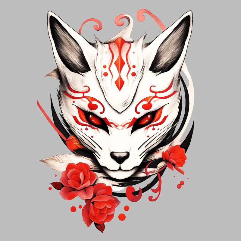 Kumiho Fox Mask Japan Kitsune Samurai Anime