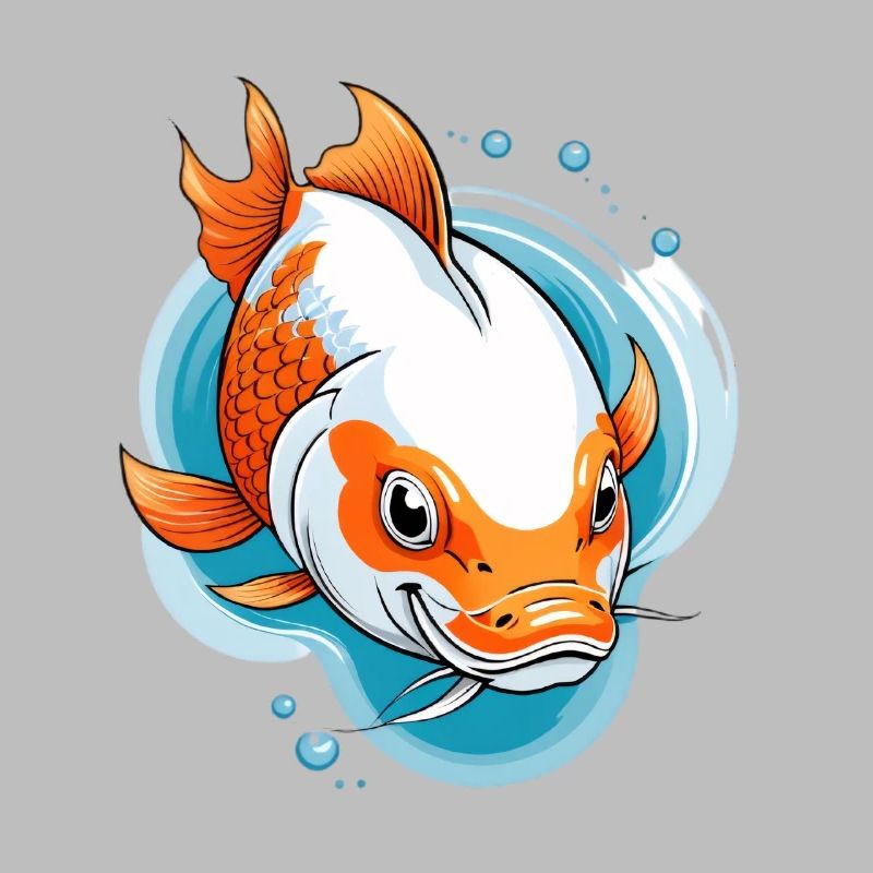 Koi Karpfen Farbexplosion Illustration
