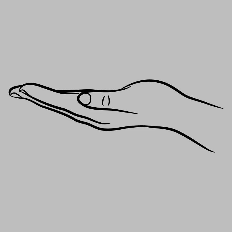 Hand offen nehmen