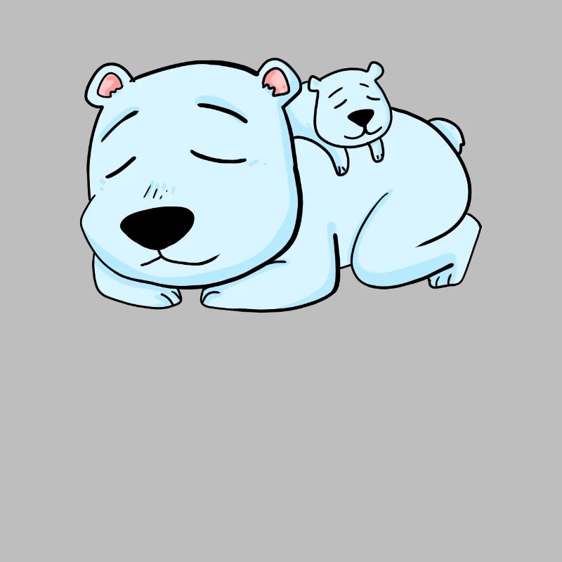 Eisbär mit Baby Eisbär