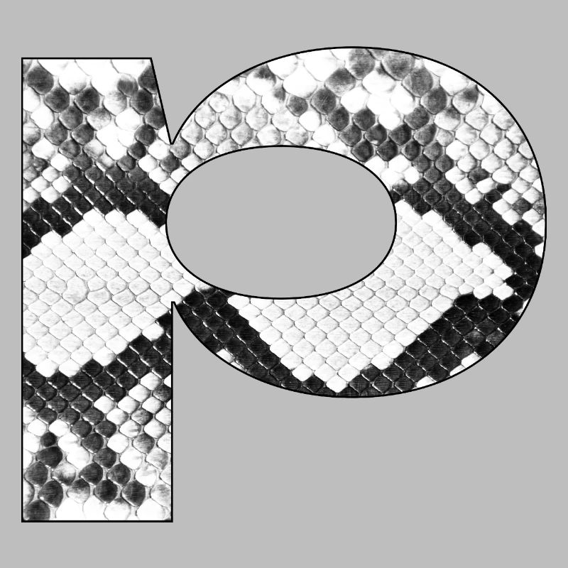 Snake pattern letter p