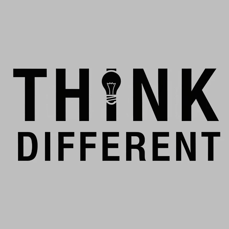 Creative Think Different Lightbulb Design