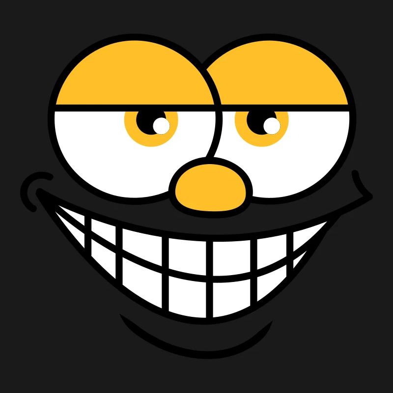 Sourire Comic Face Cool Expression faciale