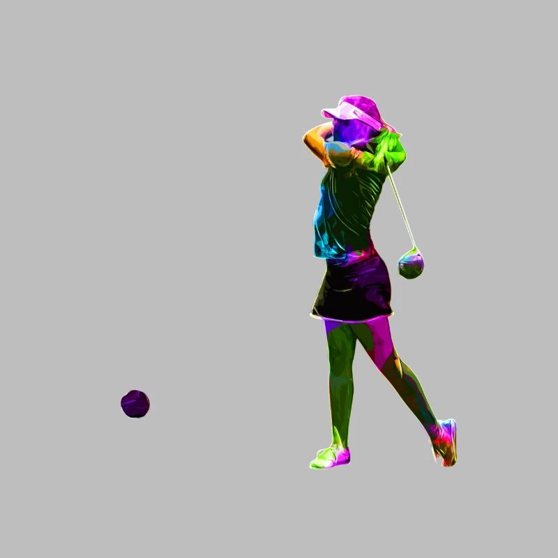 Une golfeuse colorée