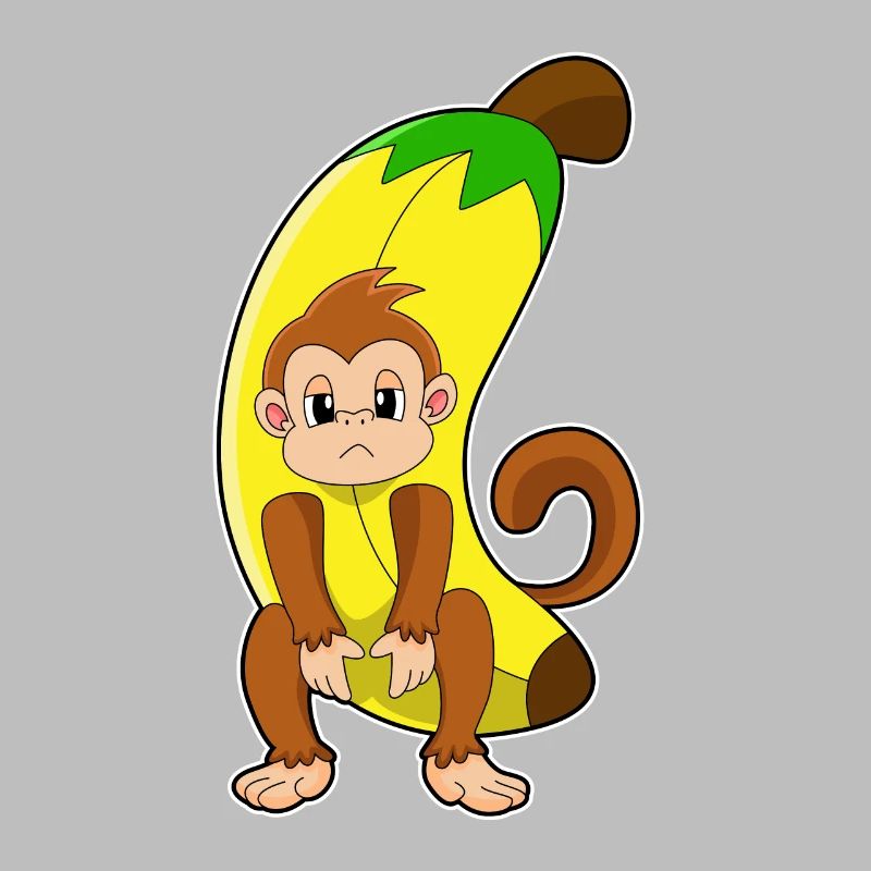 Singe à la banane