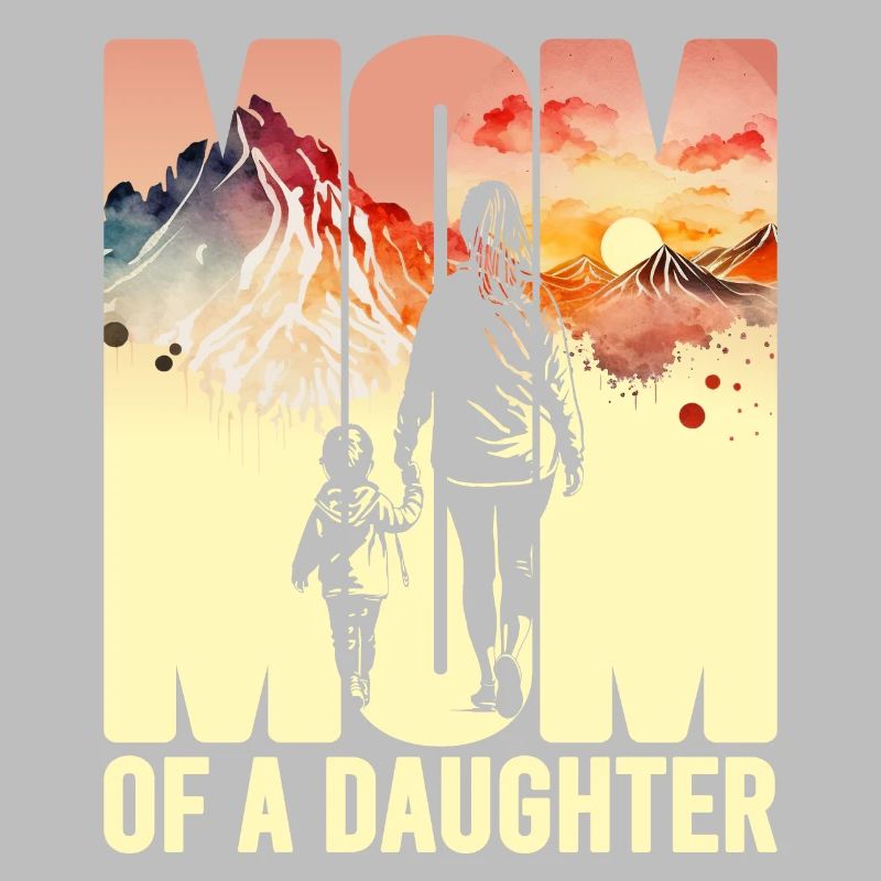 Mutter mit einer Tochter Muttertag Berge Mama Kind