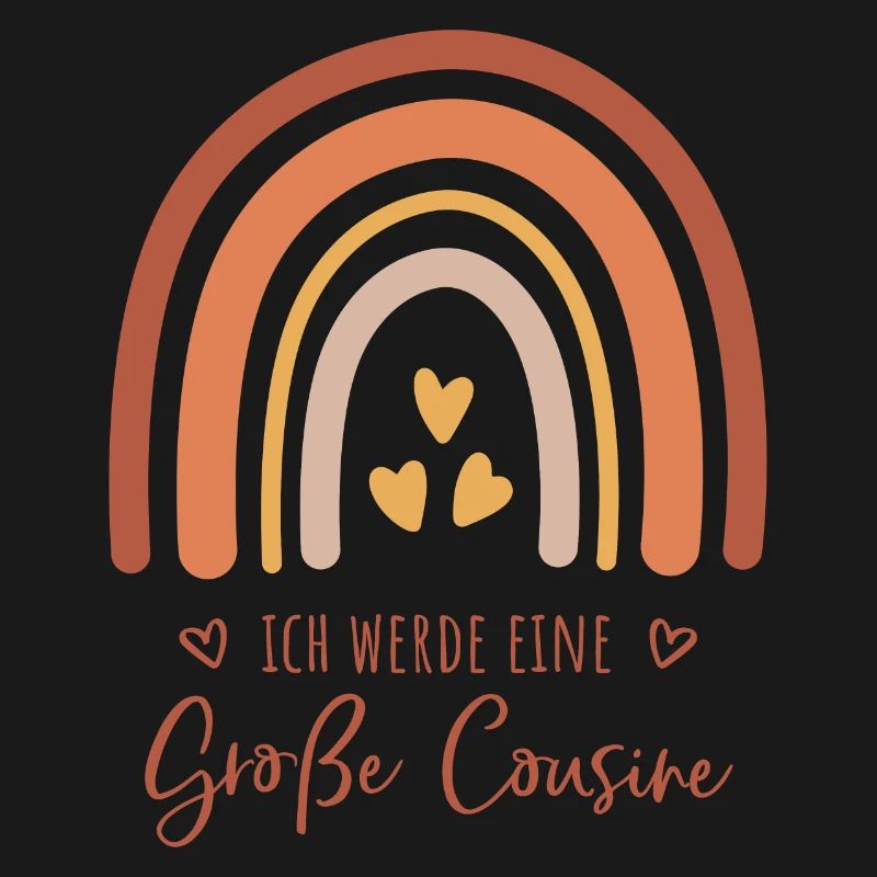 Ich werde eine große Cousine / Boho Regenbogen