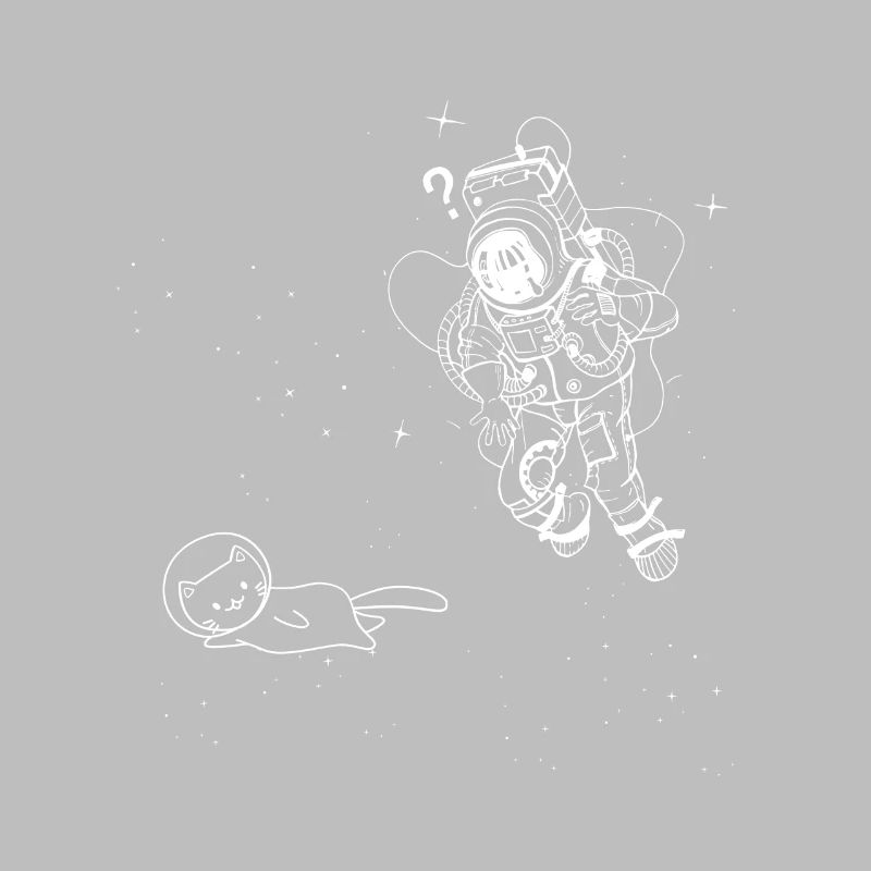 Drôle de chat animal dans l’astronaute de l’espace