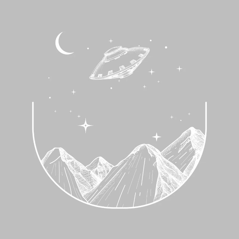Berge Nachthimmel UFO