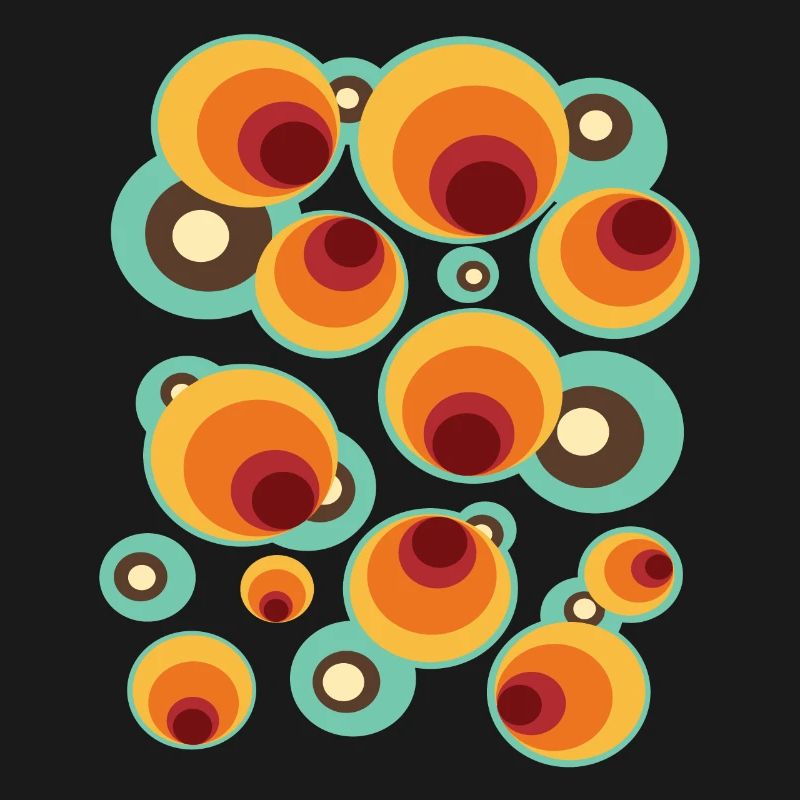 Vintage Mid Century Circle Pattern