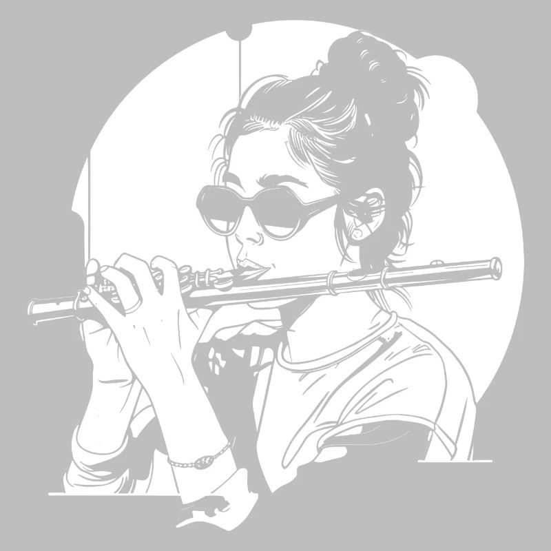 Drawing flutist