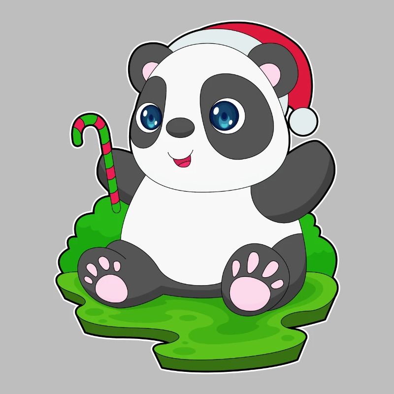 Panda Canne de Noël