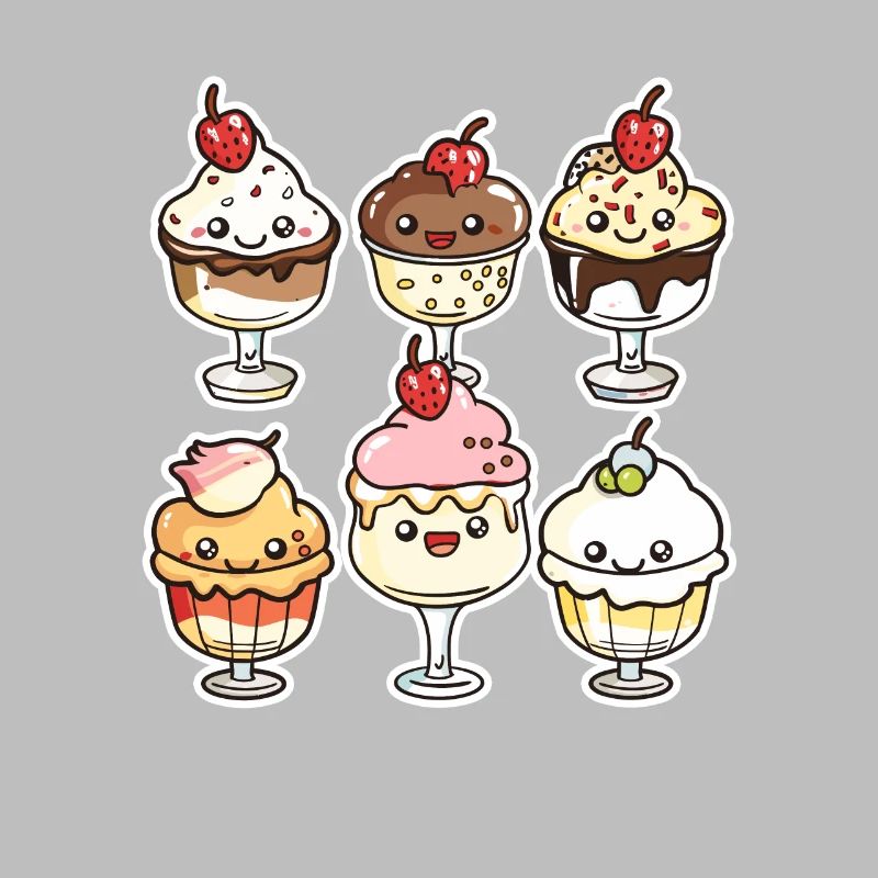Eiscreme Karikatur
