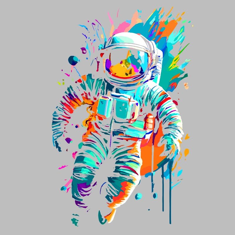 Astronaute de couleur dans l’espace spatial