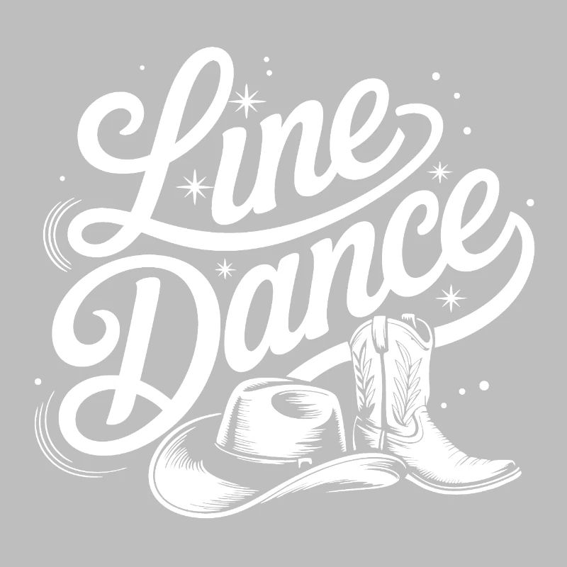 Line Dance Boots Illustration