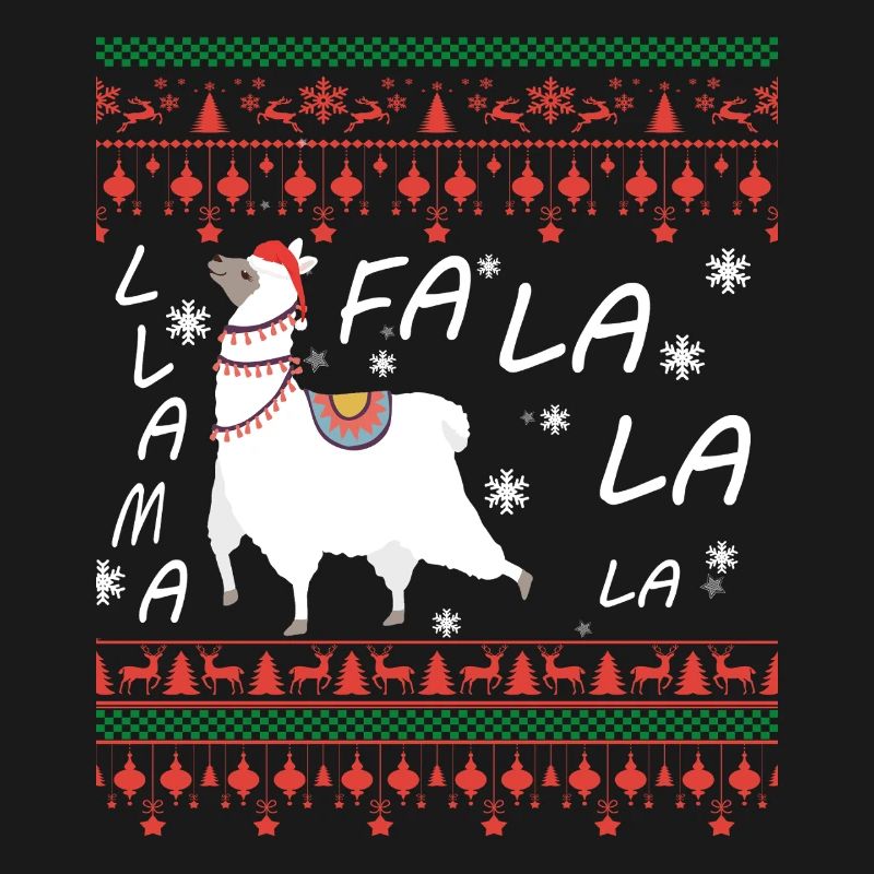 Pull de Noël moche Llama