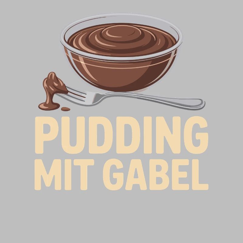 Pudding with fork