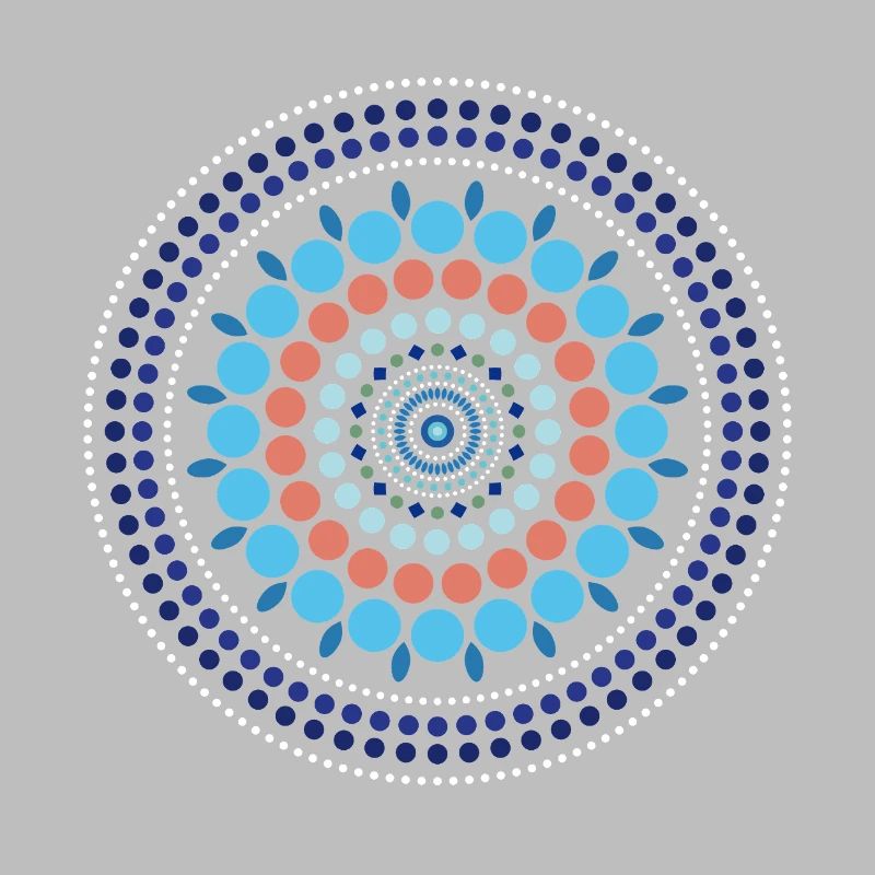 Blue Gradient Dot Mandala