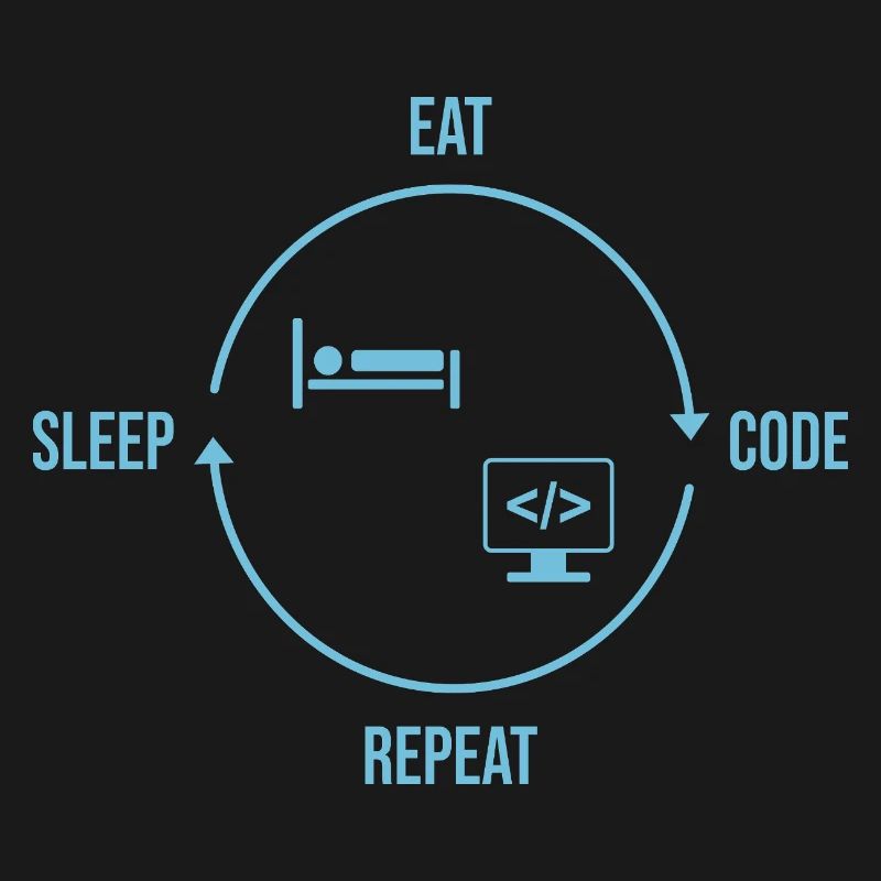 Eat Sleep Code Repeat - Programmierer Kreislauf