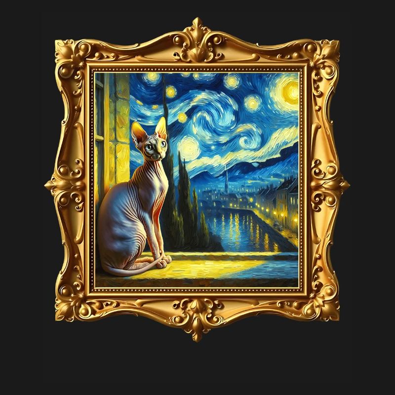 Sphynxkatze Starry Night
