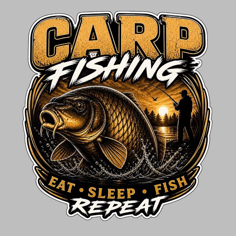 Pêche à la carpe – Manger Dormir Poisson Répéter le design