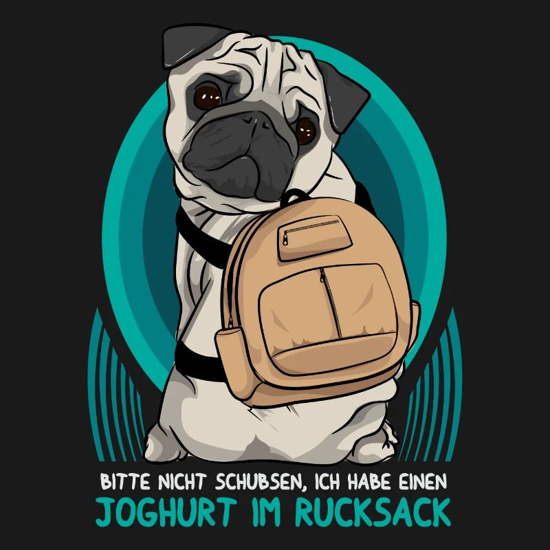 Please do not push! Yoghurt in the backpack.