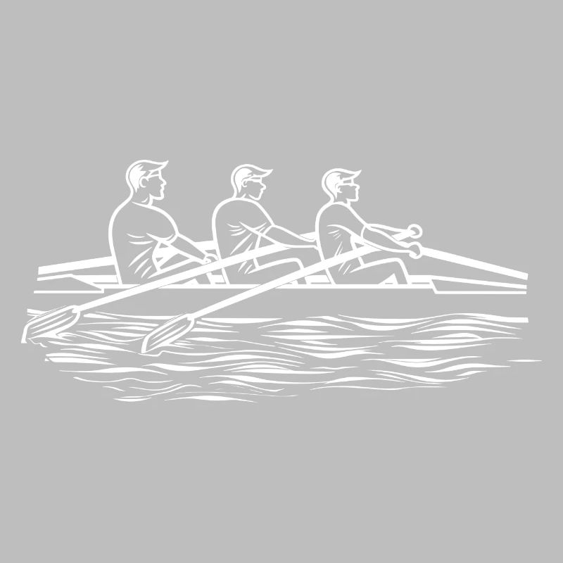 Rowing Team Line Art