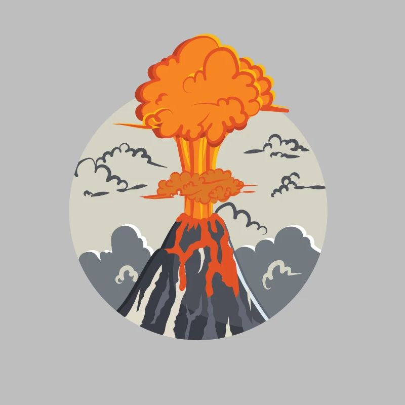 Ausbrechender Vulkan