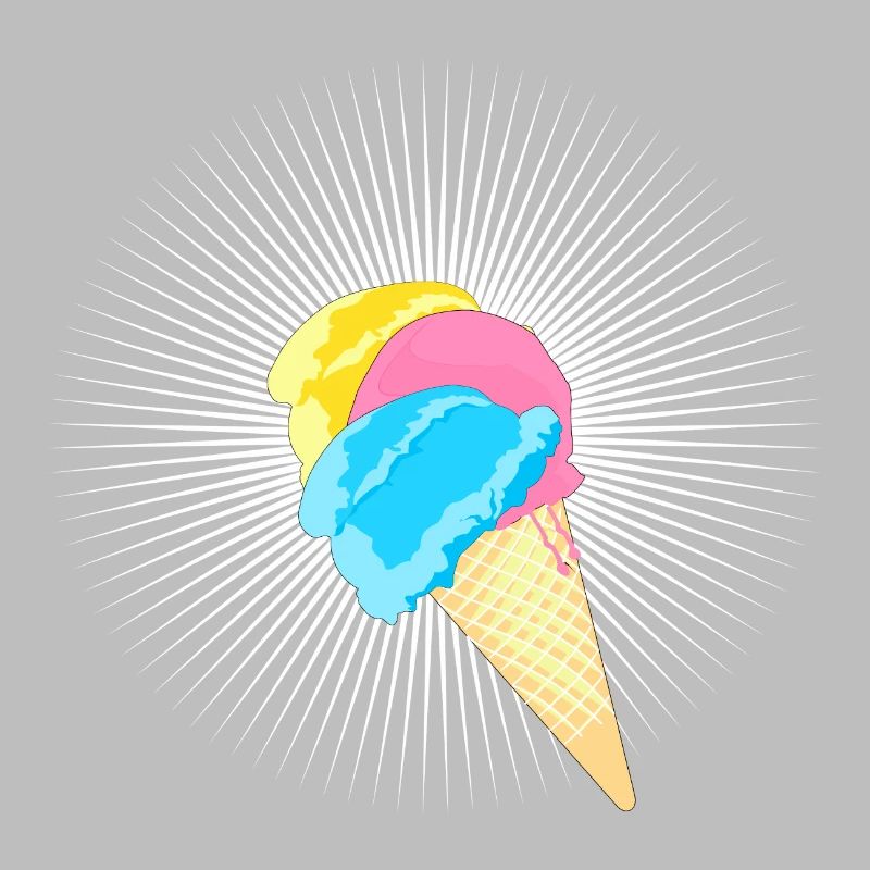 Eis Eistüte Eiskrem Softeis Waffel Strahlen