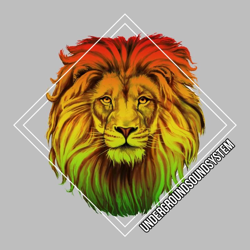 Rainbow Lion Diamond Pattern